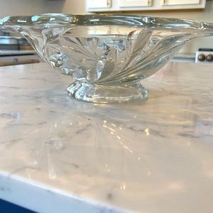 Fancy cut glass punch bowl